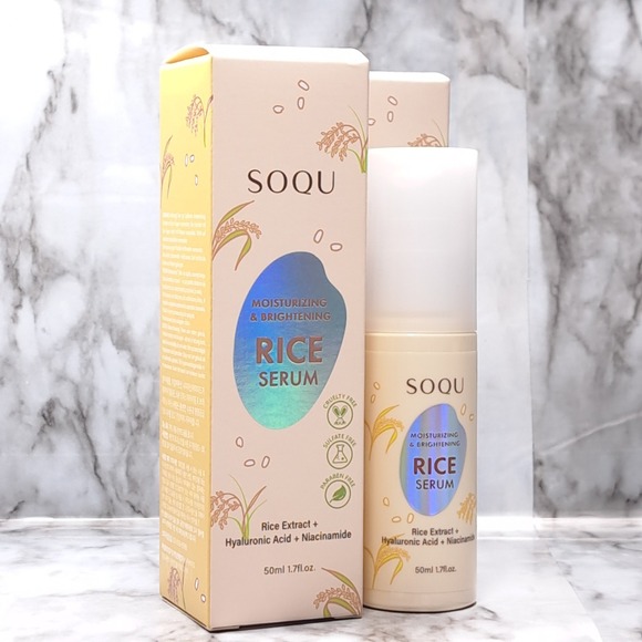 2 SOQU Moisturizing‎ Brightening RICE SERUM Hyaluronic Acid Niacinamide 1.7 oz - Picture 8 of 8